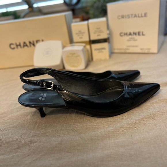 Stuart Weitzman Shoes - $450 Stuart Weitzman 50mm kitten heel slingbacks size 12!